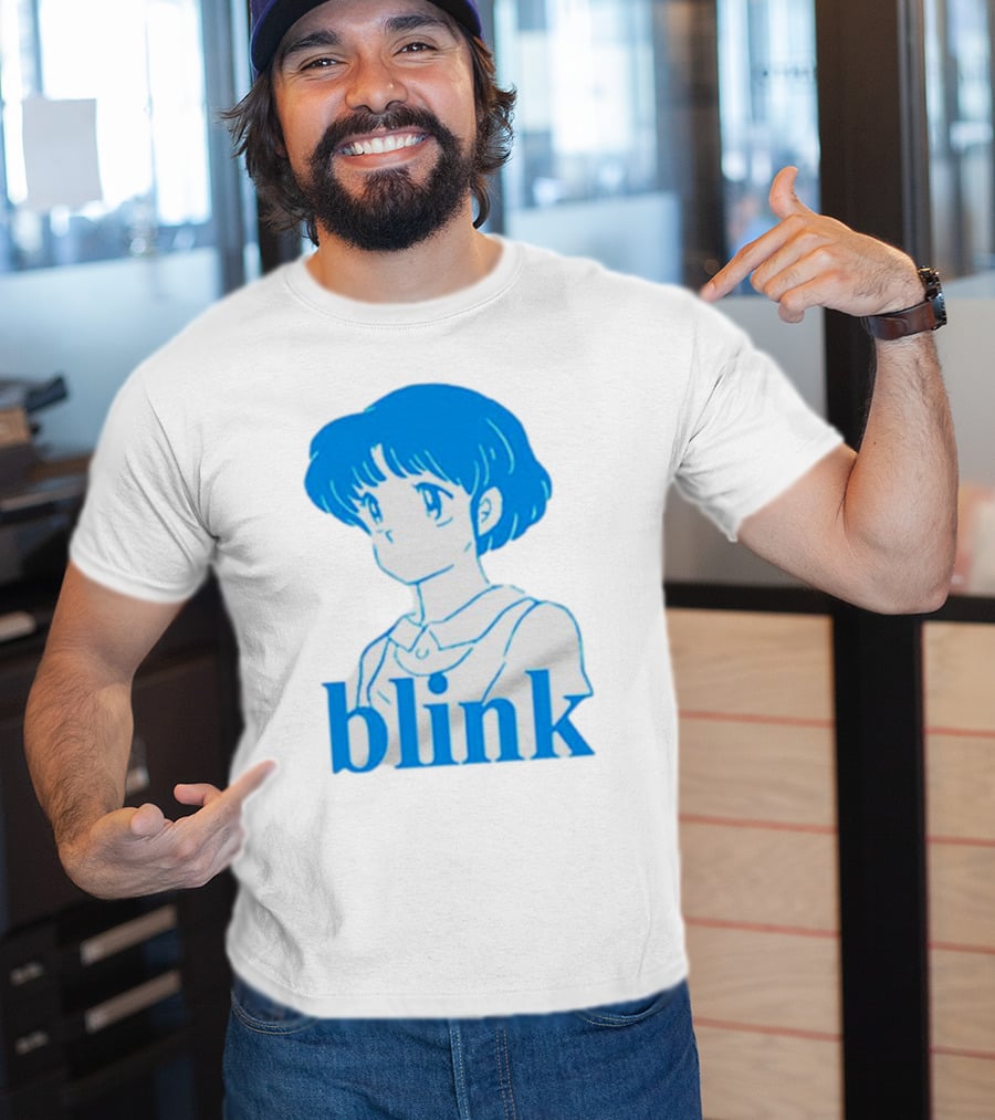 Blink Anime Girl Blue T-Shirt