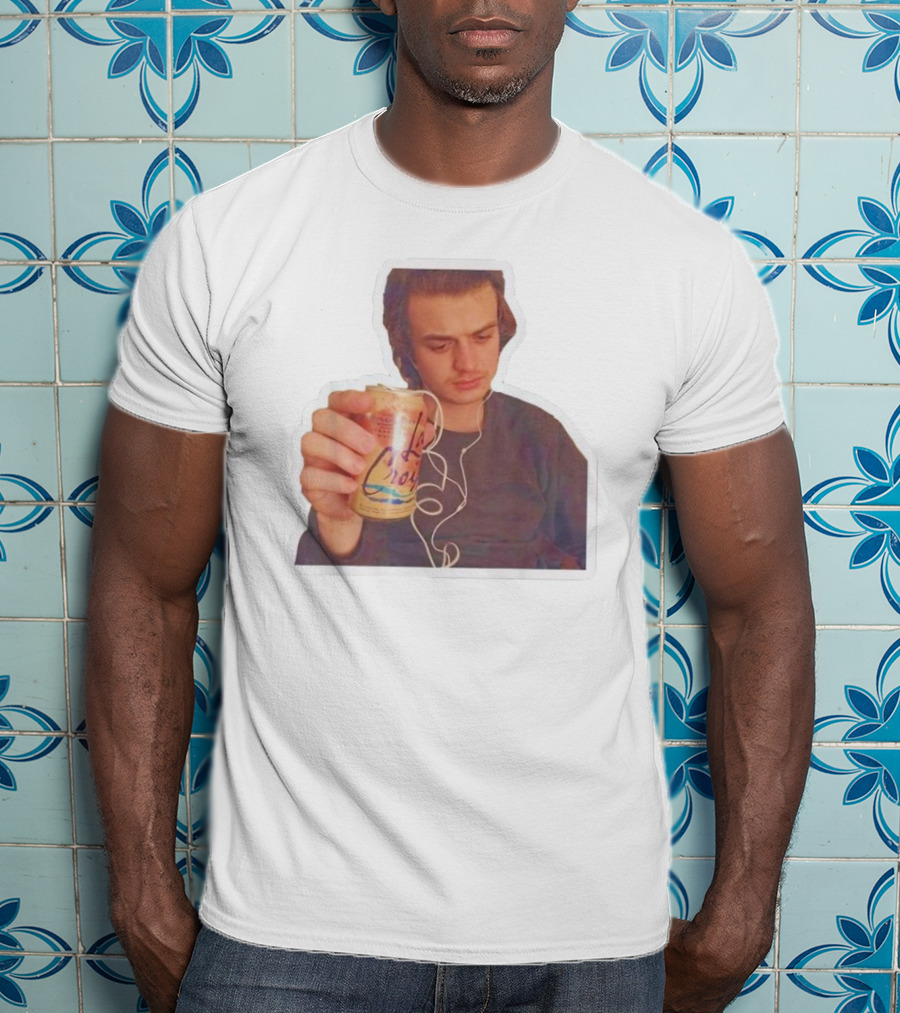 Joe Keery Drinking La Croix With Headphones T-Shirt