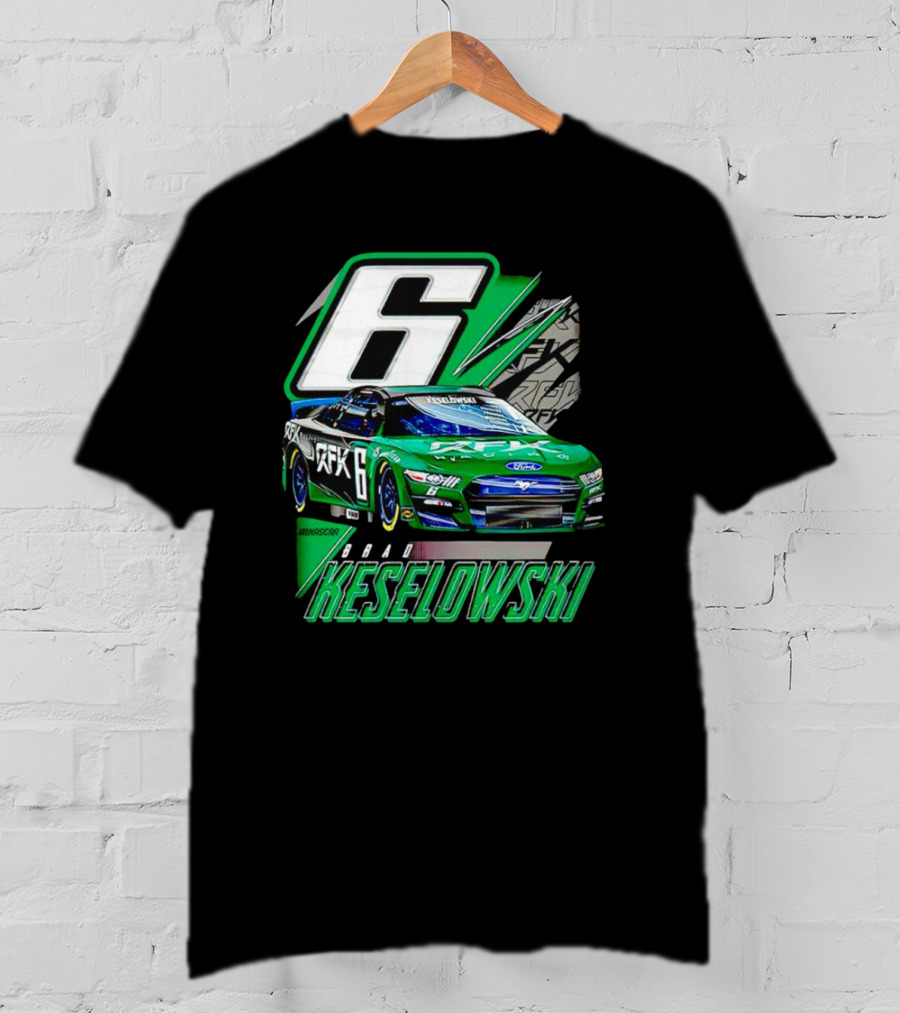 Brad Keselowski Number 6 RFK Racing Green Car T-Shirt