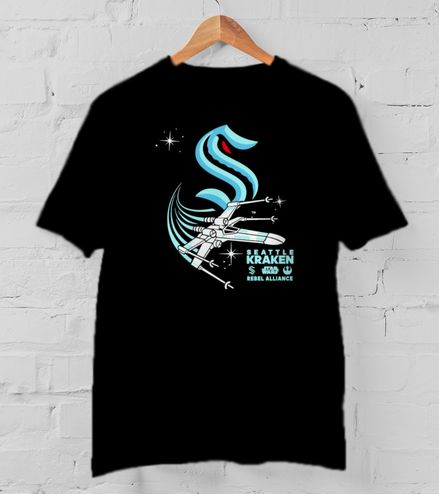 Seattle Kraken Star Wars X-Wing Rebel Alliance T-Shirt