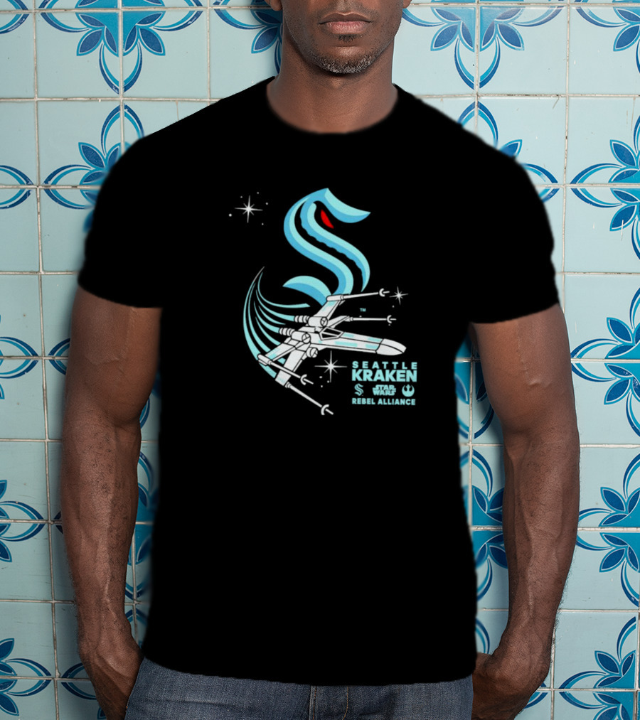 Seattle Kraken Star Wars X-Wing Rebel Alliance T-Shirt