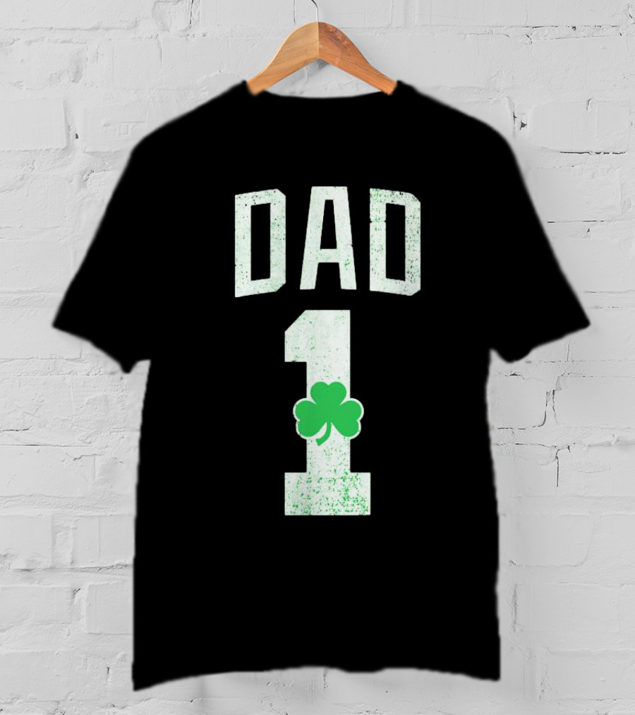 1 Dad Irish Shamrock T-Shirt