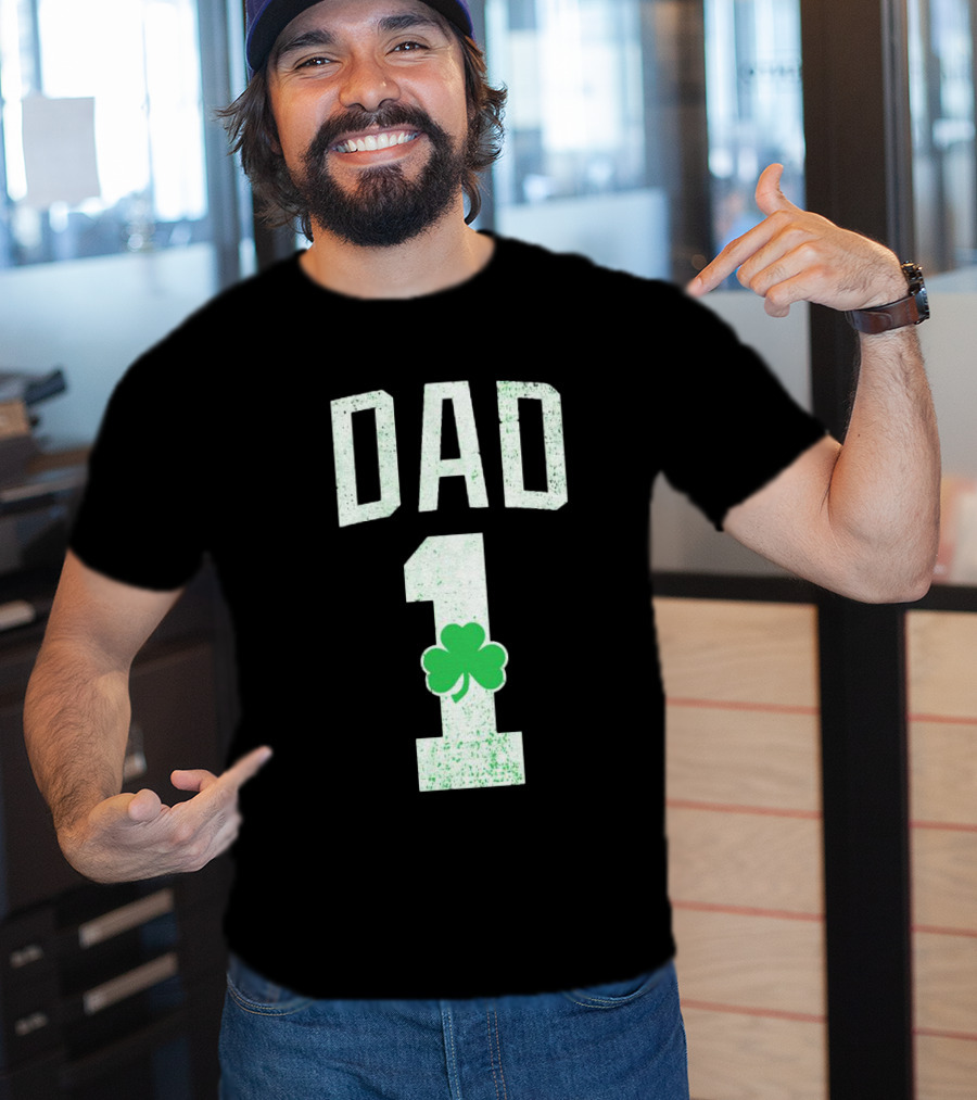1 Dad Irish Shamrock T-Shirt