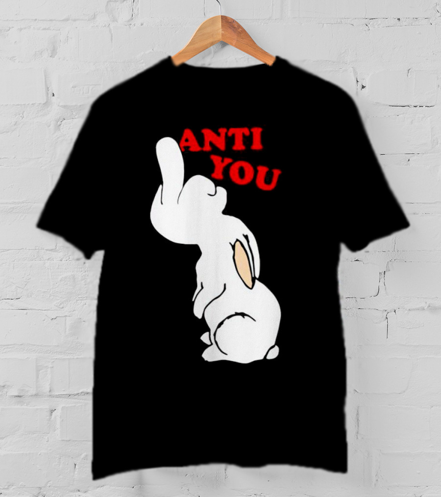 Bunny Anti You Middle Finger Gesture T-Shirt