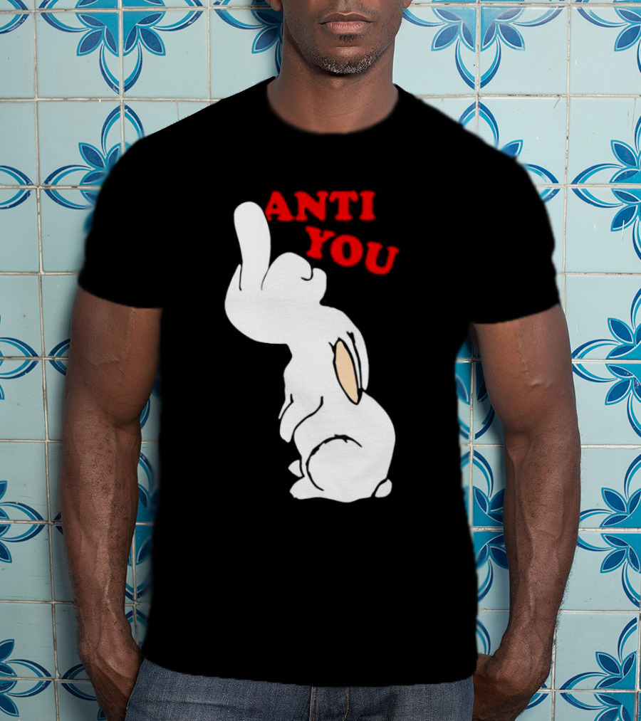 Bunny Anti You Middle Finger Gesture T-Shirt