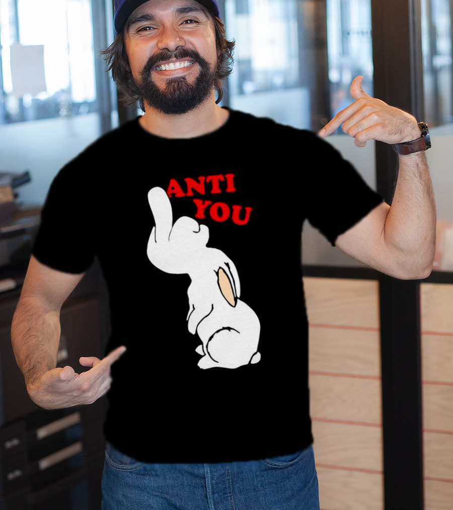Bunny Anti You Middle Finger Gesture T-Shirt