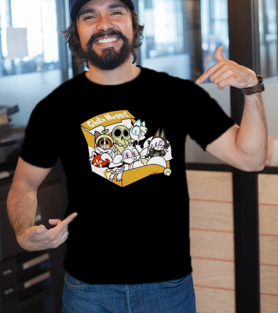 Chikn Nuggit Box Characters Packed In Cute Cartoon T-Shirt
