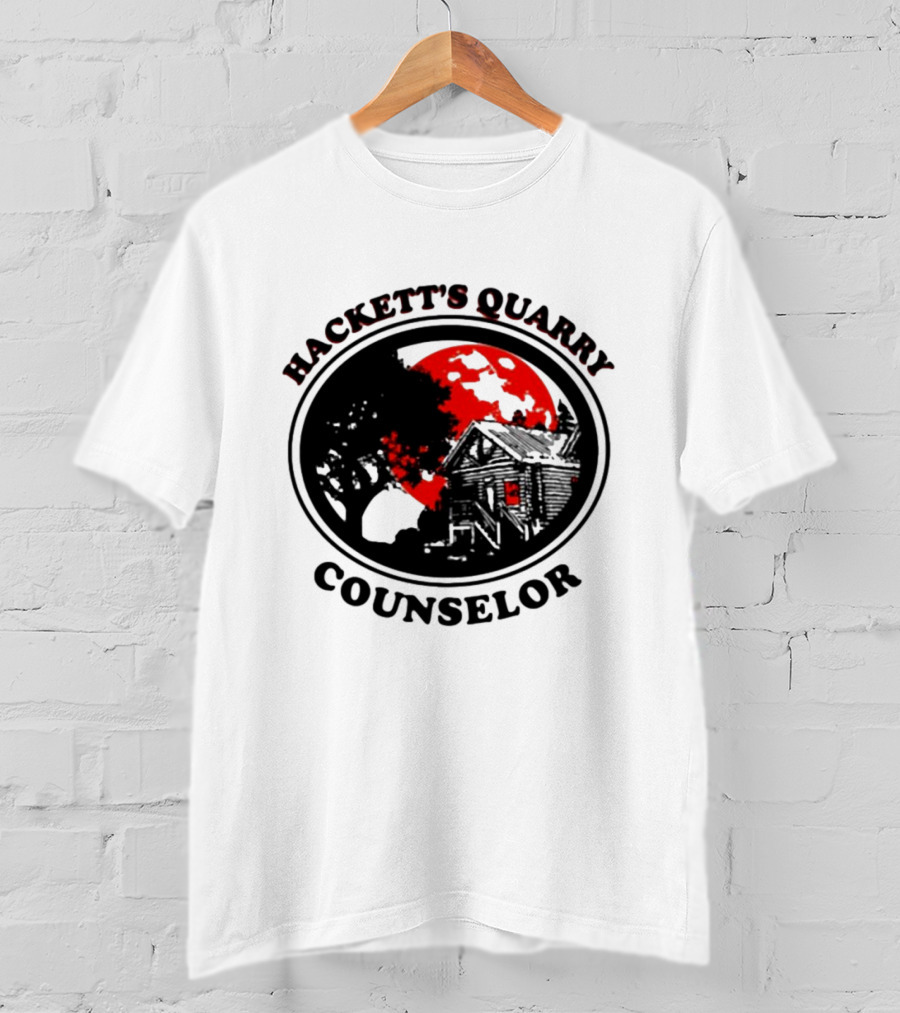 Hackett's Quarry Counselor Cabin Red Moon Forest T-Shirt