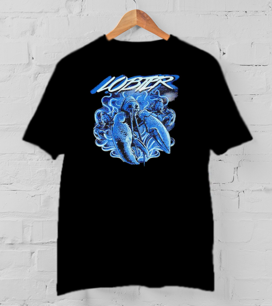 Lobster Merry Christmas Blue Lobster T-Shirt