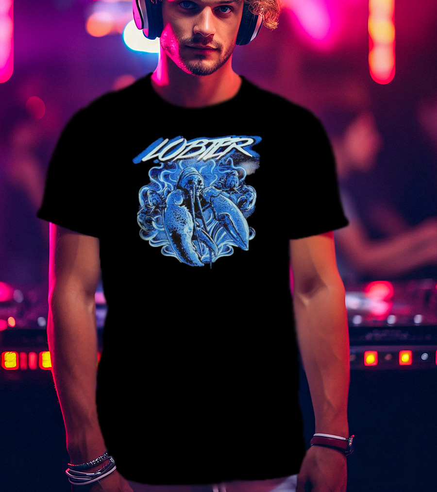 Lobster Merry Christmas Blue Lobster T-Shirt