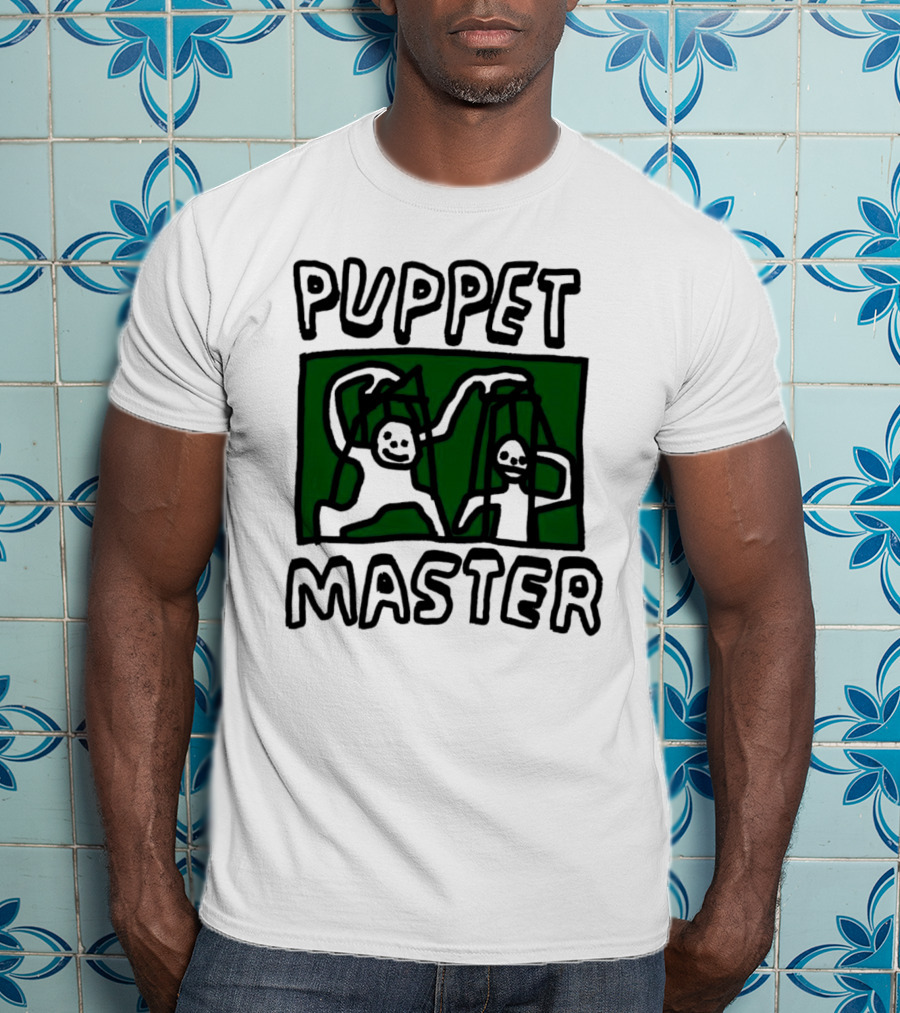 Puppet Master Playful Figures In Green Background T-Shirt