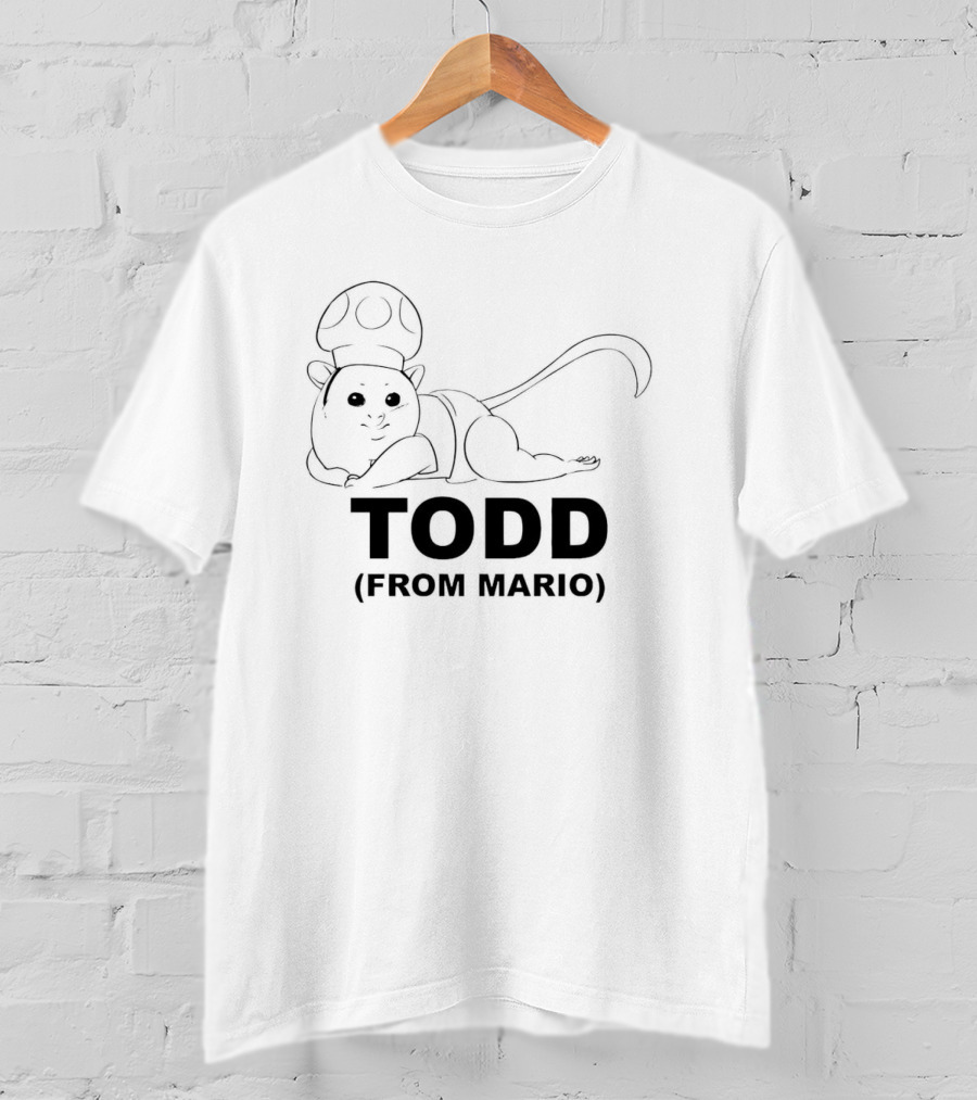 Todd From Mario Mouse With Mushroom Hat T-Shirt