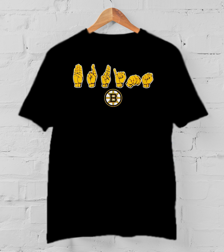 Boston Bruins ASL With Team T-Shirt
