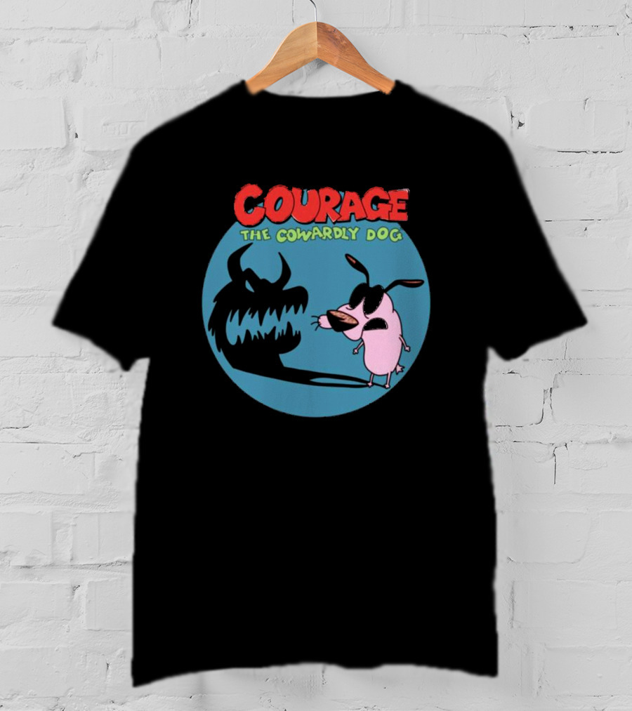 Courage The Cowardly Dog Shadow Monster Confrontation T-Shirt