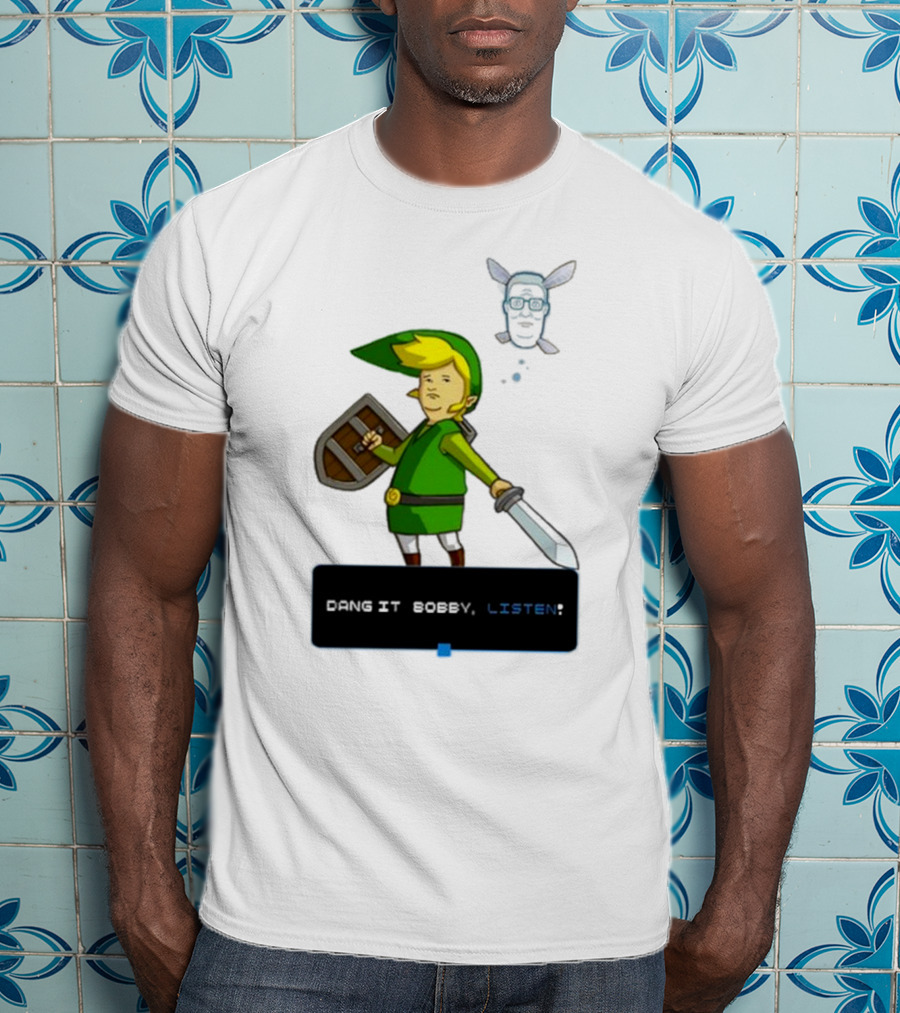 Dang It Bobby Listen Link Parody Navi Crossover T-Shirt
