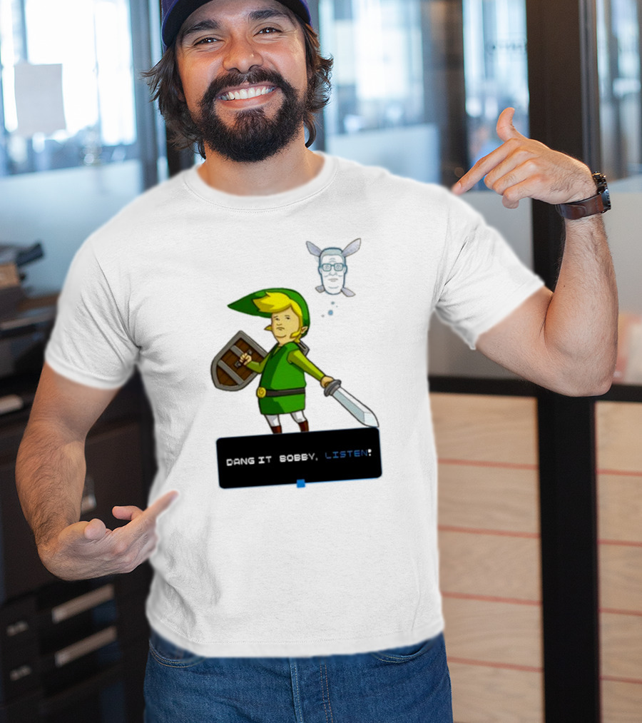 Dang It Bobby Listen Link Parody Navi Crossover T-Shirt