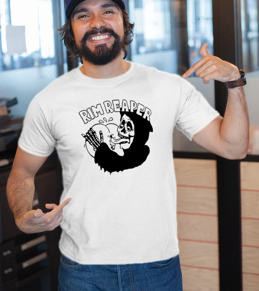 Rim Reaper Grim Reaper Skeleton With Tire T-Shirt
