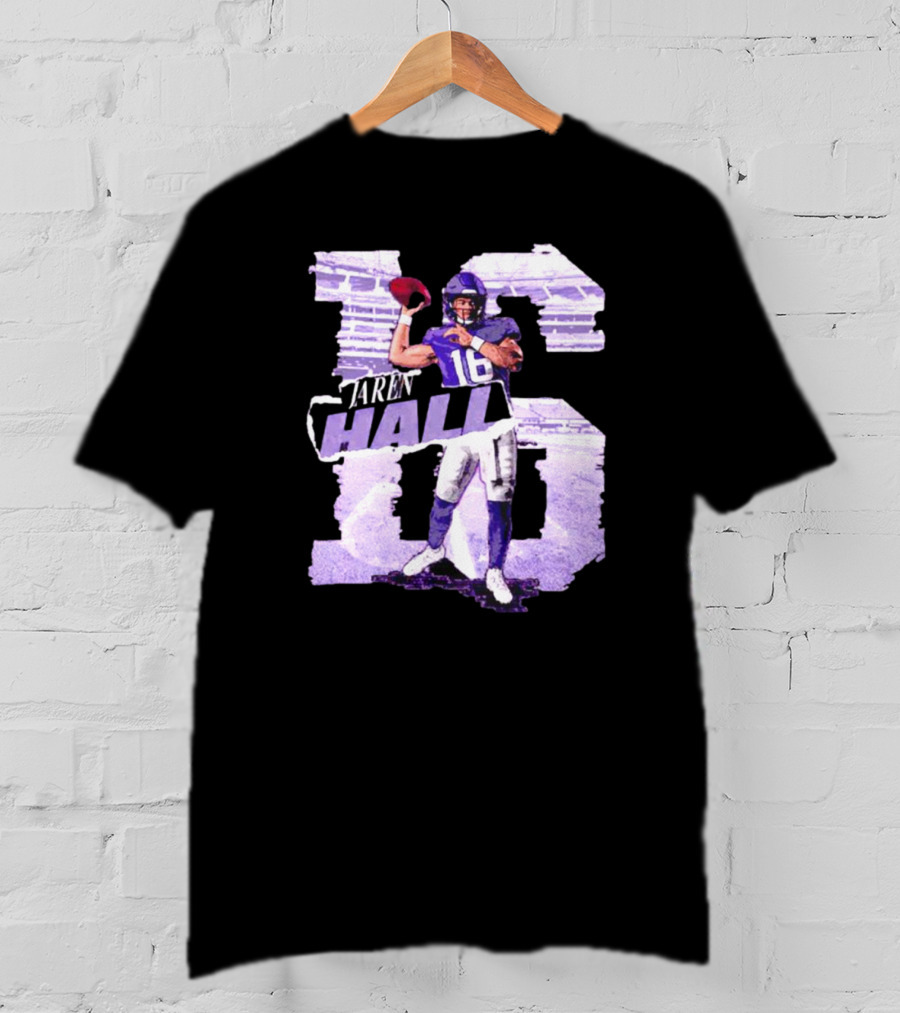 Jaren Hall Minnesota Number 16 Football Player T-Shirt