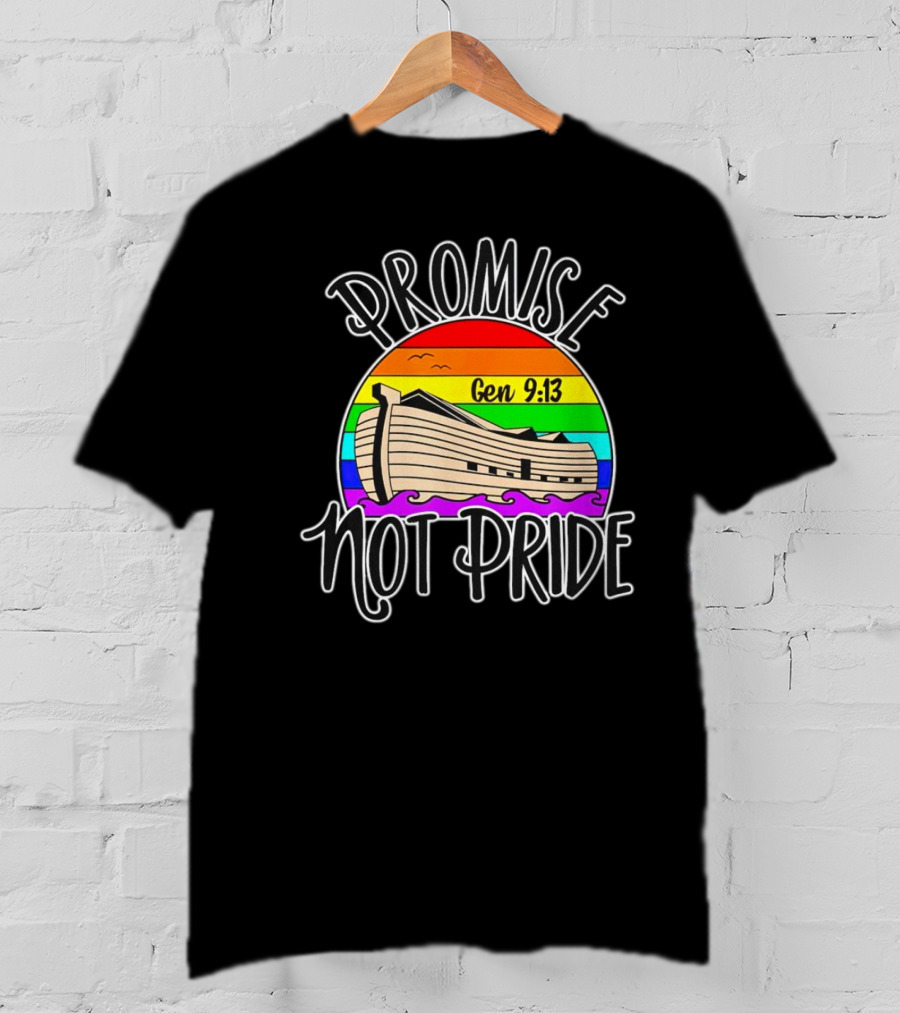 Promise Not Pride Gen 9:13 Noah's Ark Rainbow T-Shirt