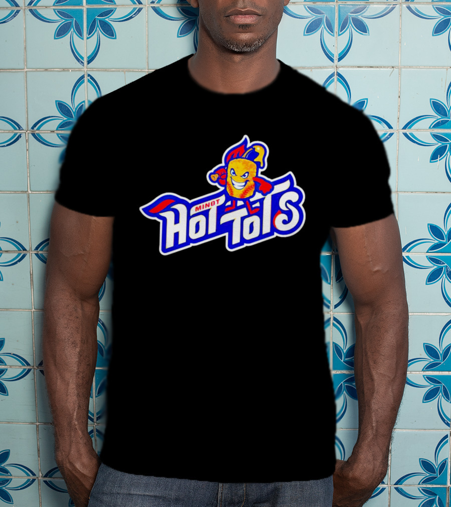 Minot Hot Tots Flame Character T-Shirt