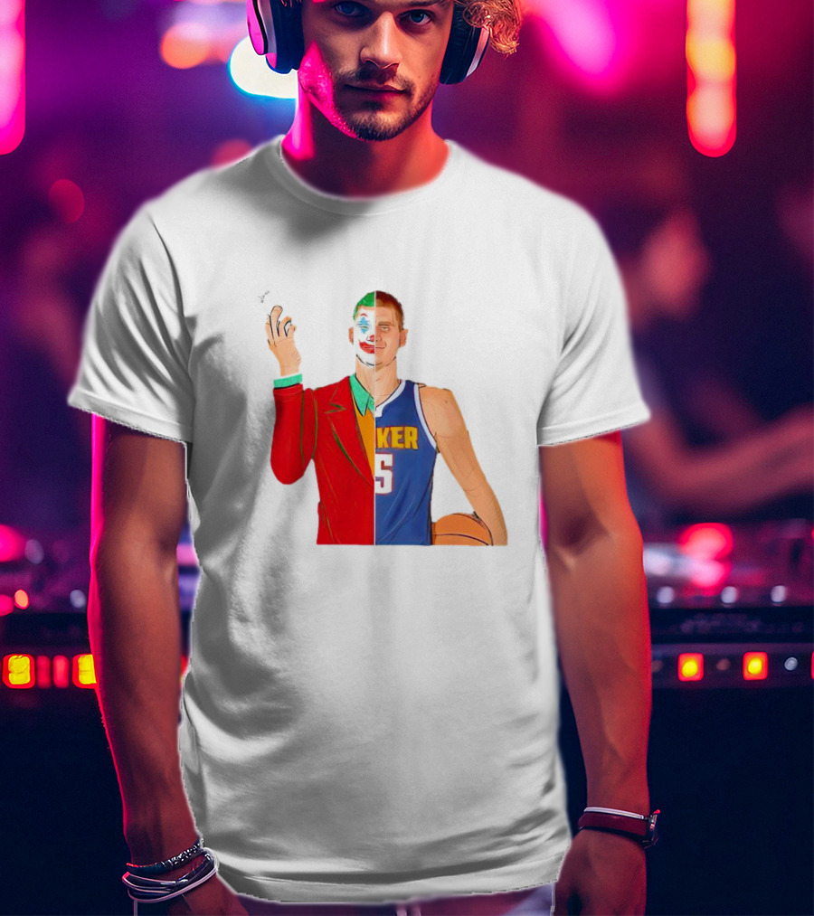 Nikola Jokic The Joker Dual Basketball Character T-Shirt