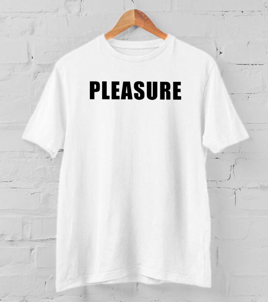 PLEASURE Black Bold Minimalist T-Shirt