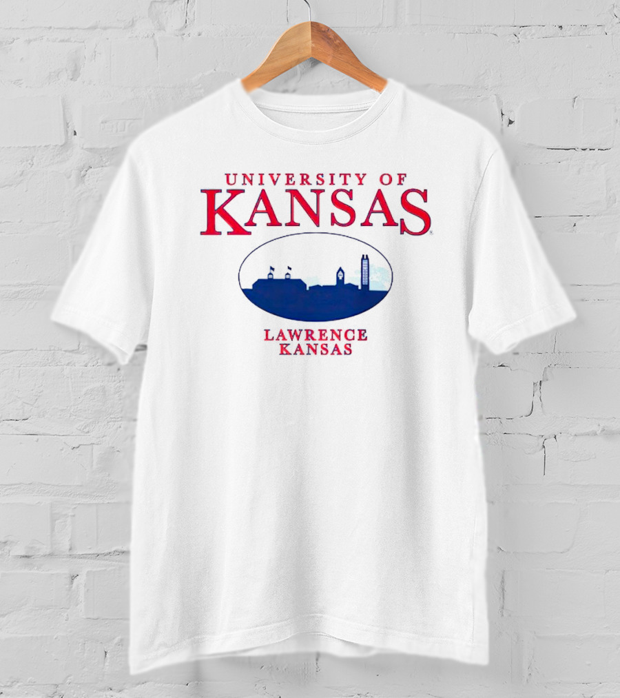 University Of Kansas Lawrence Skyline Kansas T-Shirt