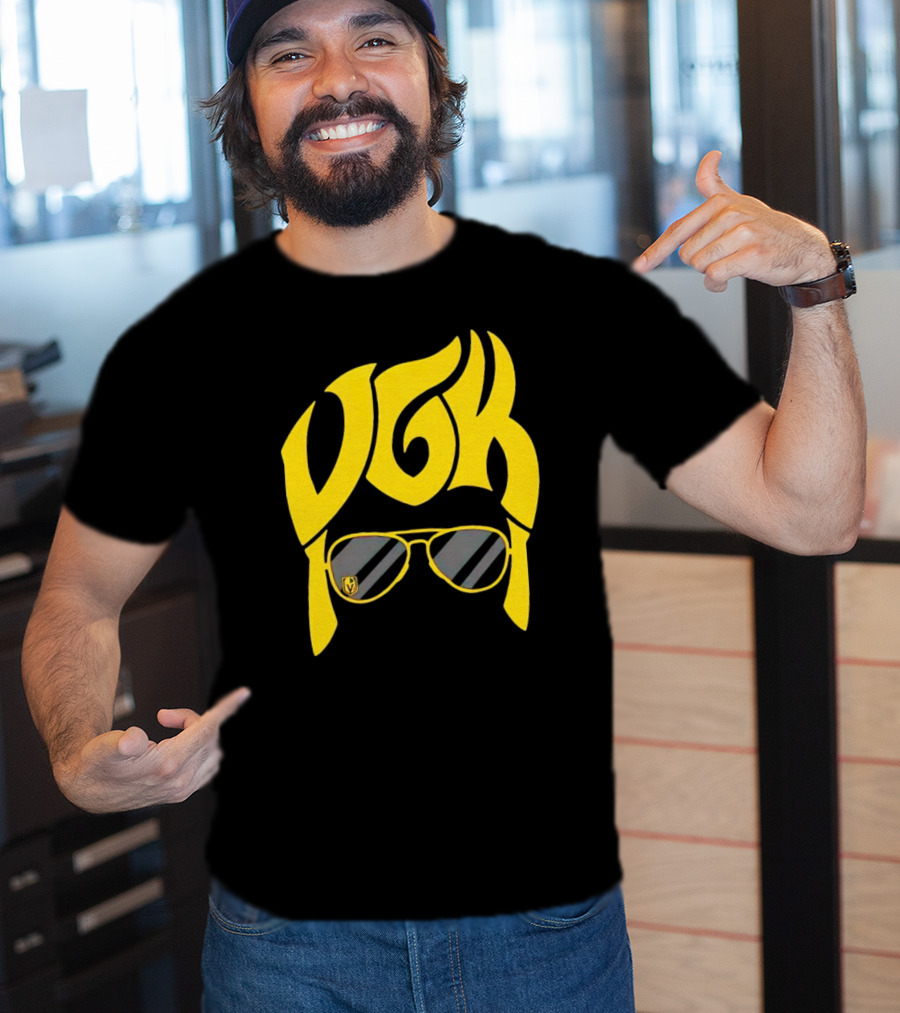 VGK Vegas Golden Knights Sunglasses Hair T-Shirt