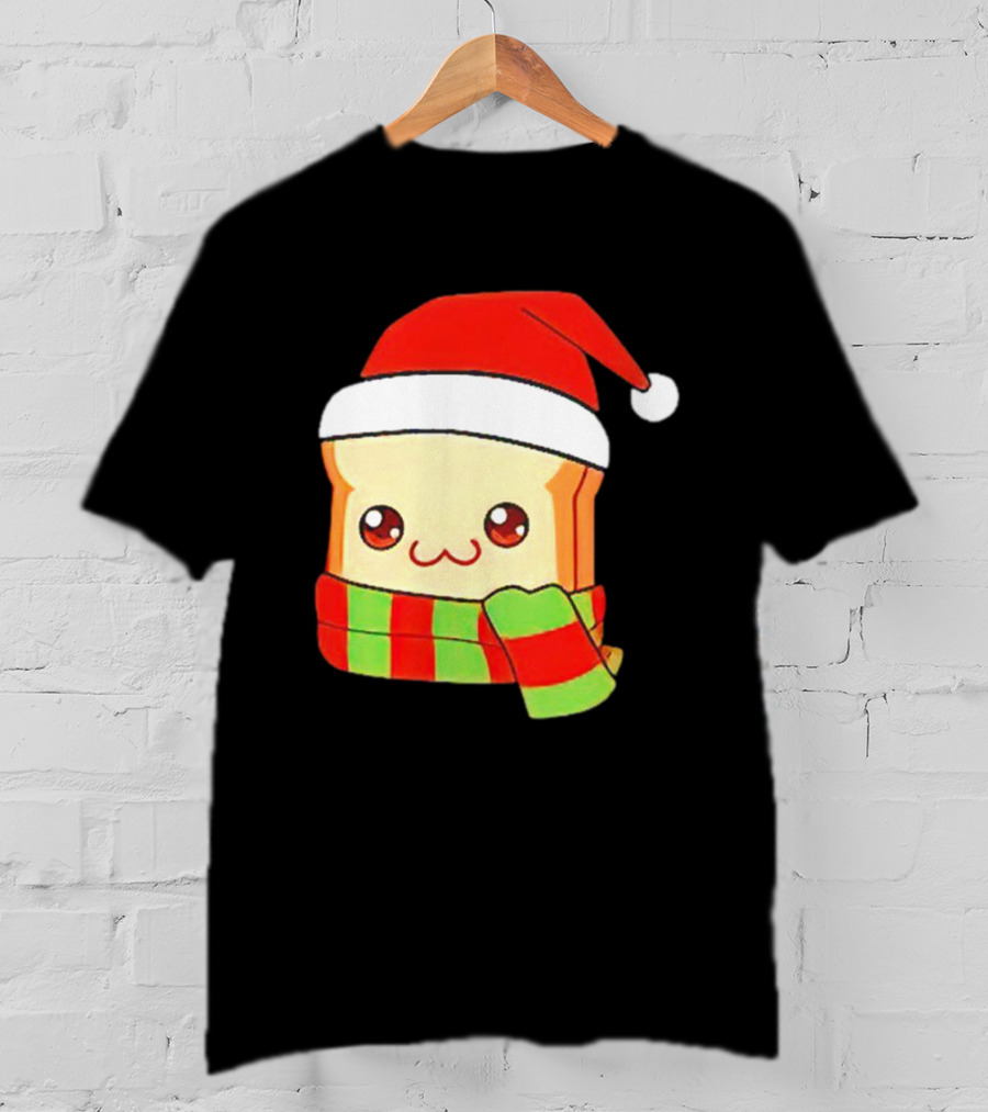 Bundled Bread Christmas Santa Toast Scarf T-Shirt