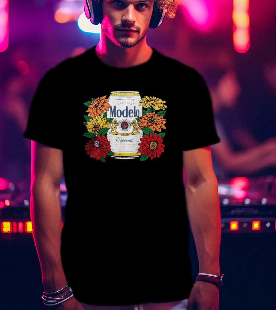 Cerveza Modelo Especial Floral Can T-Shirt
