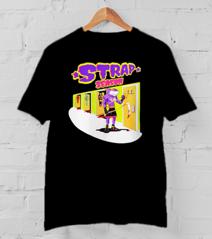 Strap Season Errol Spence Cartoon Character With Belts T.C. Door T-Shirt