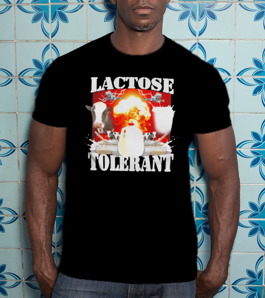 Lactose Tolerant Cow Explosion Milk Jug T-Shirt