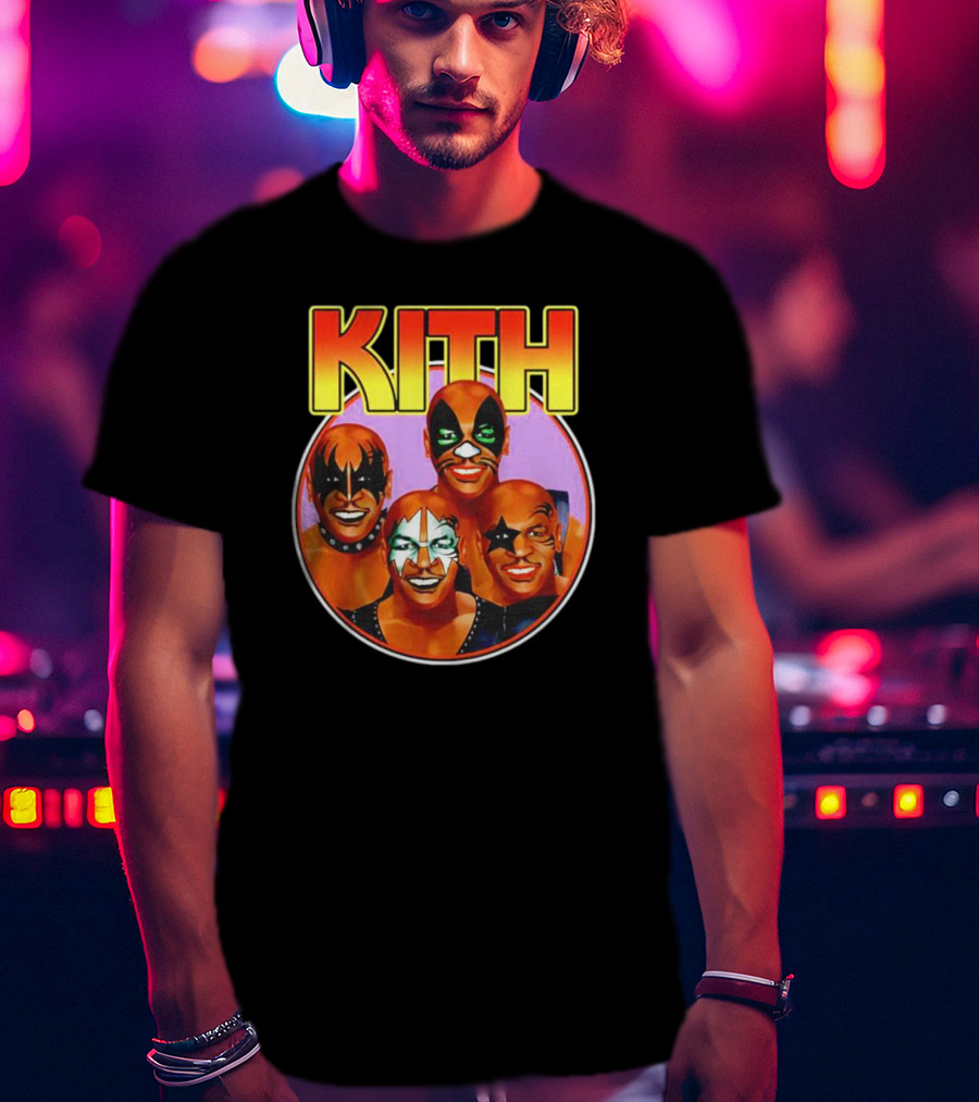 KITH Mike Tyson Kiss Band Makeup Group Image T-Shirt