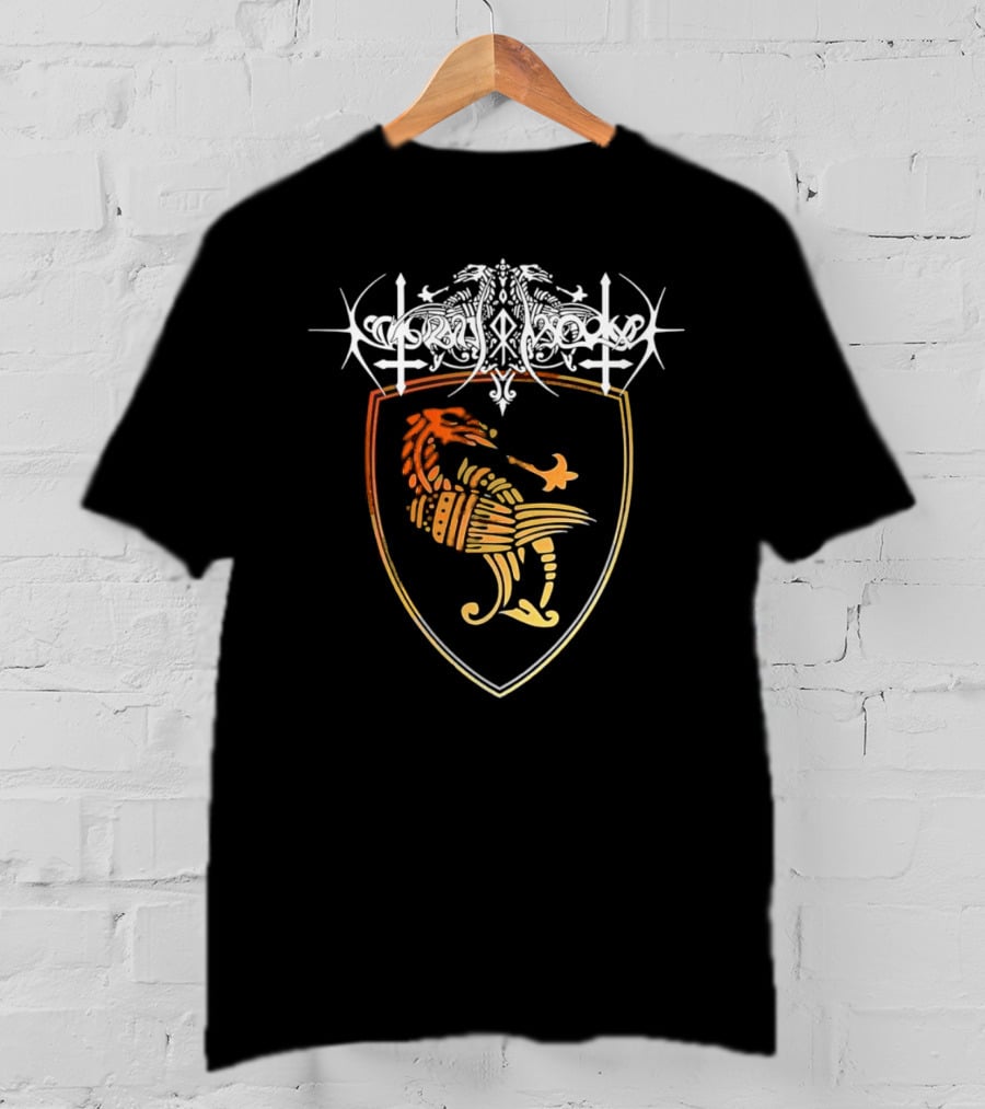 Nokturnal Mortum Medieval Armored Dragon Emblem T-Shirt