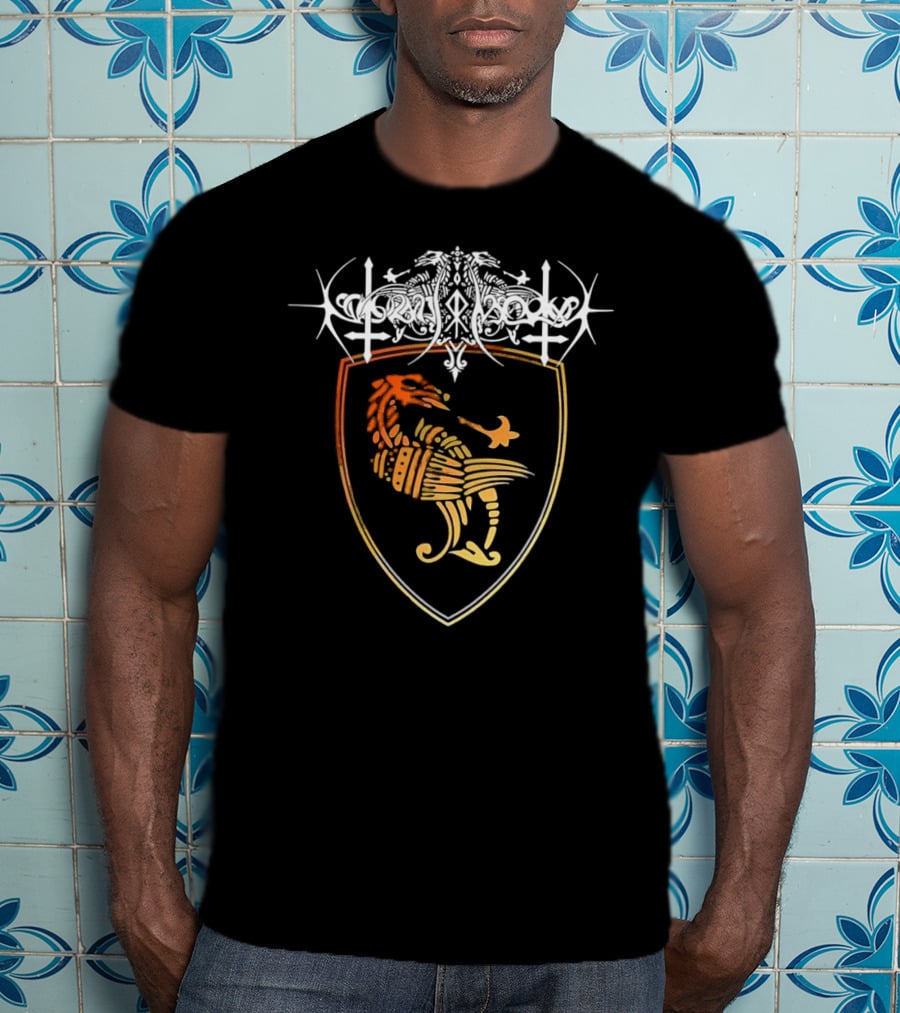 Nokturnal Mortum Medieval Armored Dragon Emblem T-Shirt