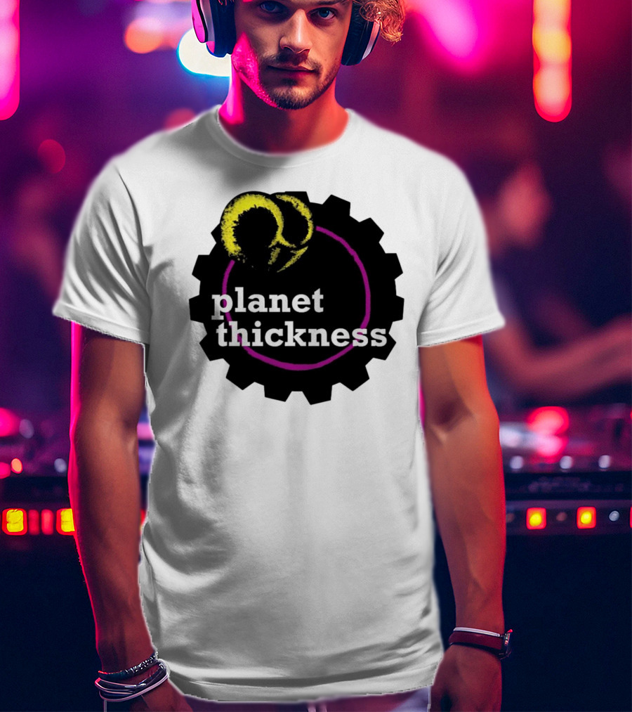 Planet Thickness Tennis Ball Circle Gear Emblem T-Shirt