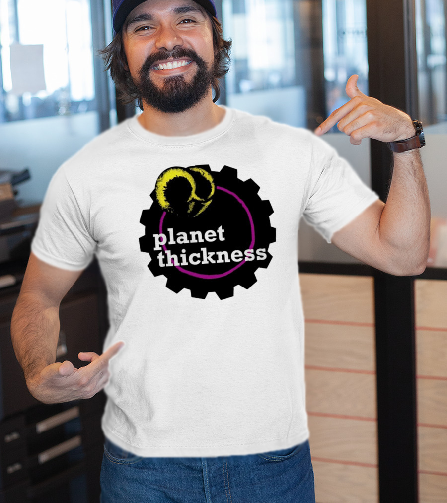 Planet Thickness Tennis Ball Circle Gear Emblem T-Shirt
