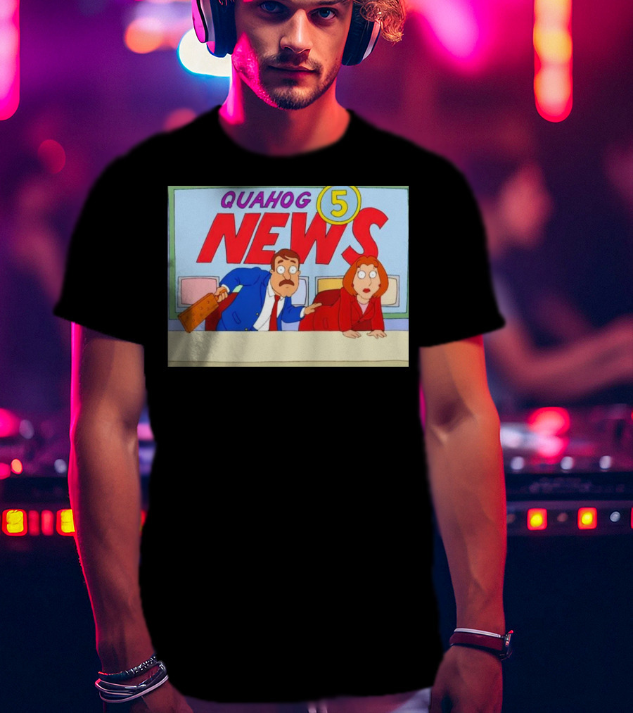 Quahog 5 News Family Guy Cartoon Scene T-Shirt