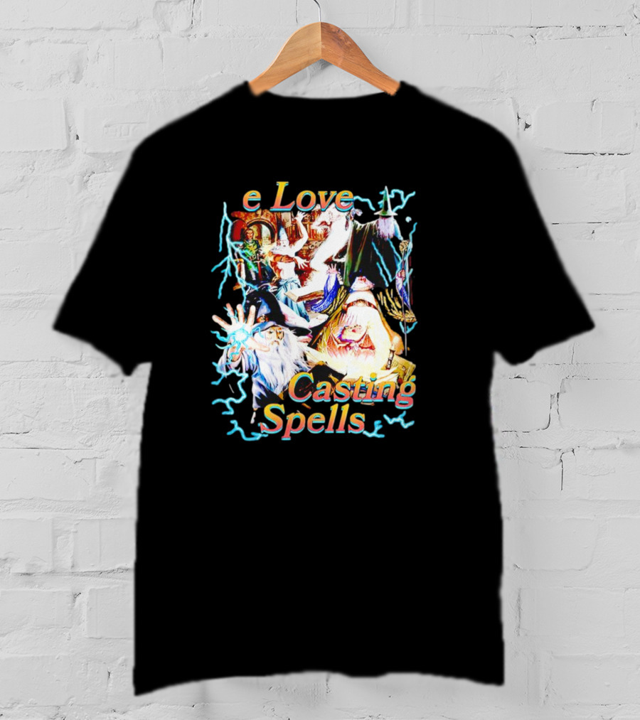 Love Casting Spells Wizards Lightning Magic T-Shirt