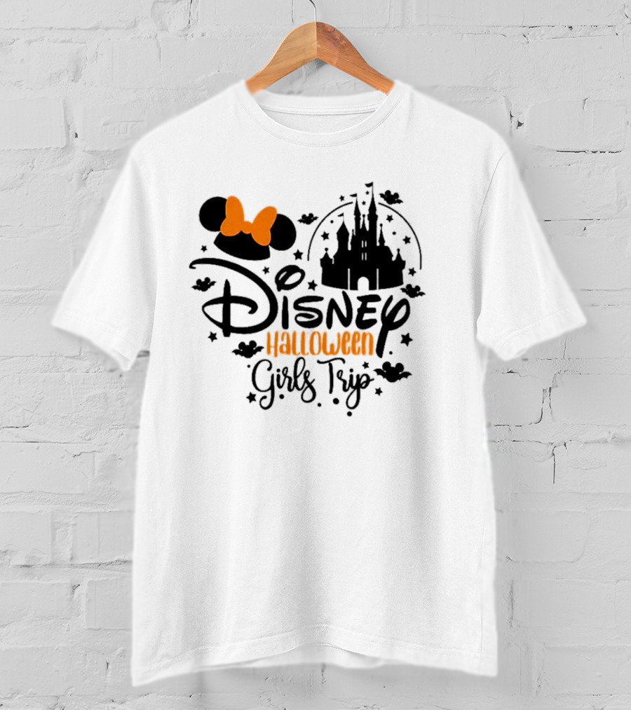 Disney Halloween Girls Trip Castle Minnie Ears T-Shirt