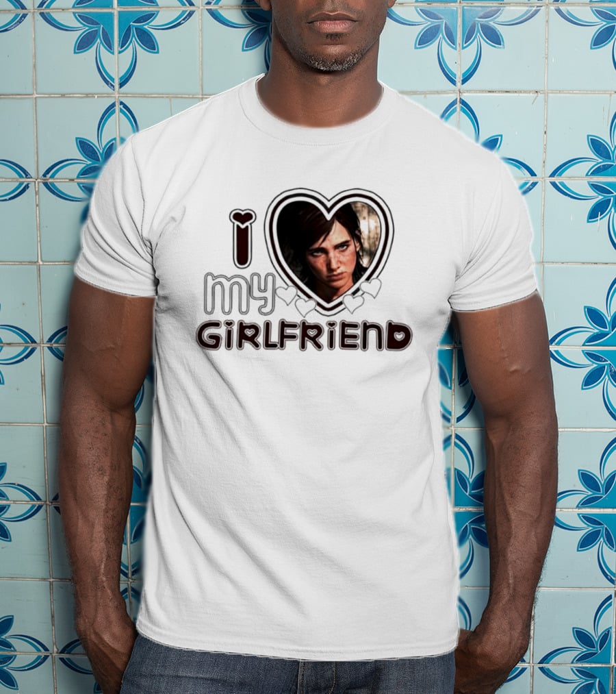 Ellie Tlou I Love My Girlfriend Heart Image T-Shirt