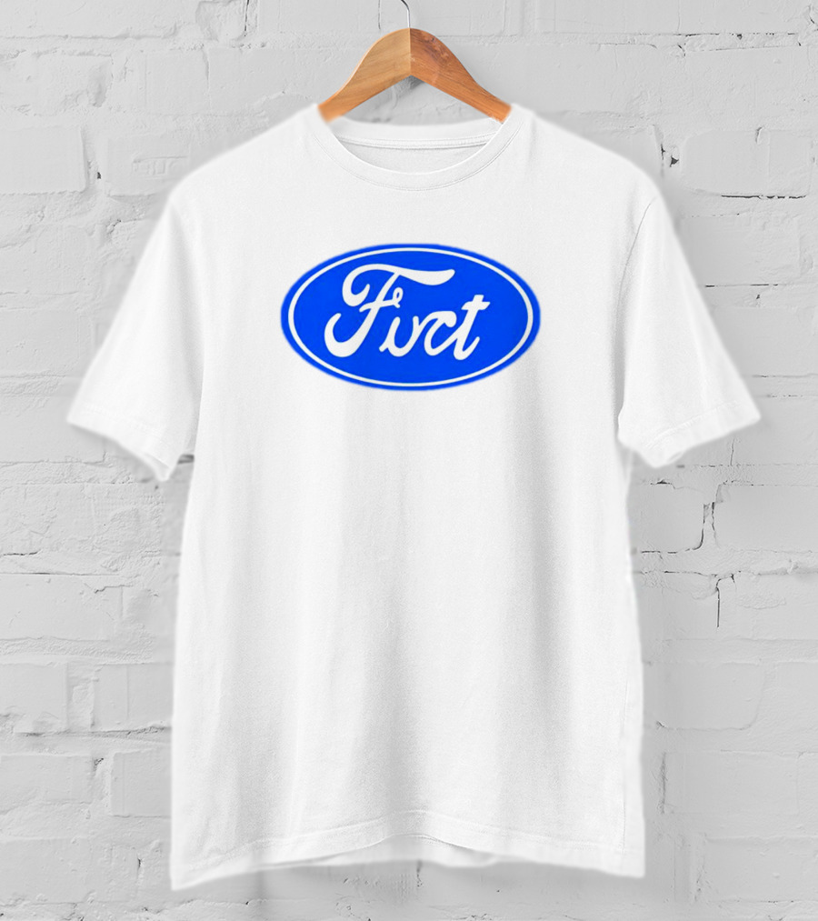 Fuct Funny Ford Logo Parody Oval Blue T-Shirt