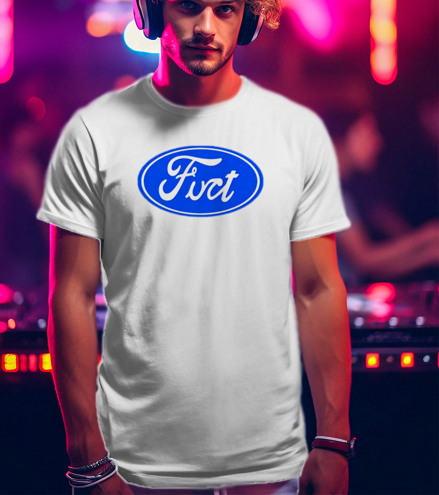Fuct Funny Ford Logo Parody Oval Blue T-Shirt