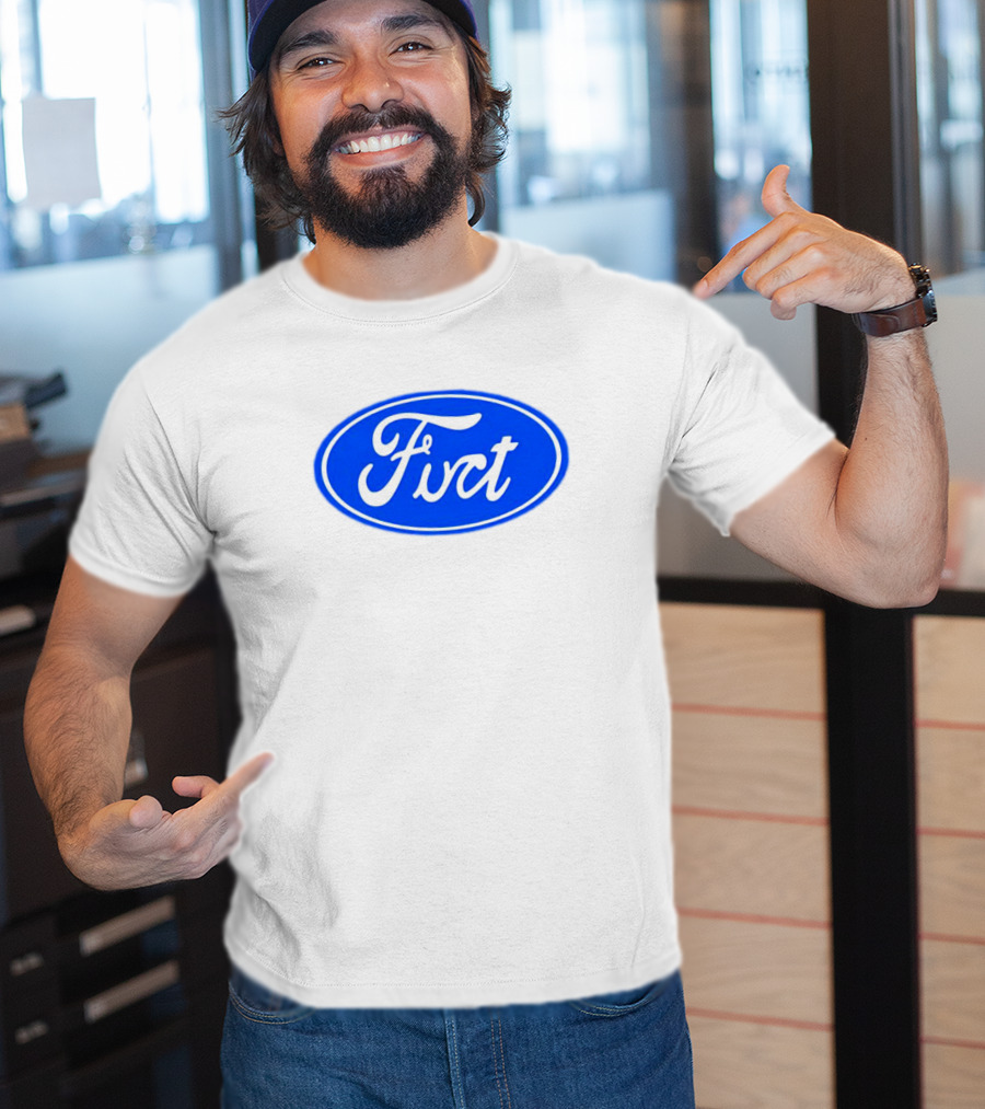 Fuct Funny Ford Logo Parody Oval Blue T-Shirt