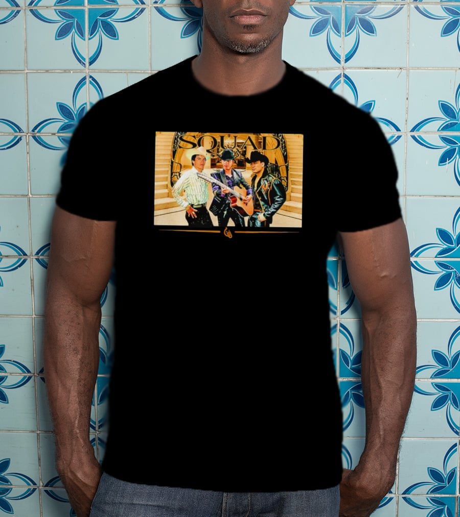 Guariz Squad Trio With Guitars And Staircase Background T-Shirt