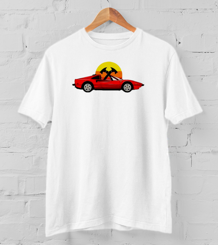 Jack Carr Ferrari 308 Retro Sunset Axes T-Shirt