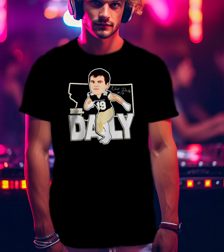 Neil Daily Noah Collective #19 Football Cartoon T-Shirt