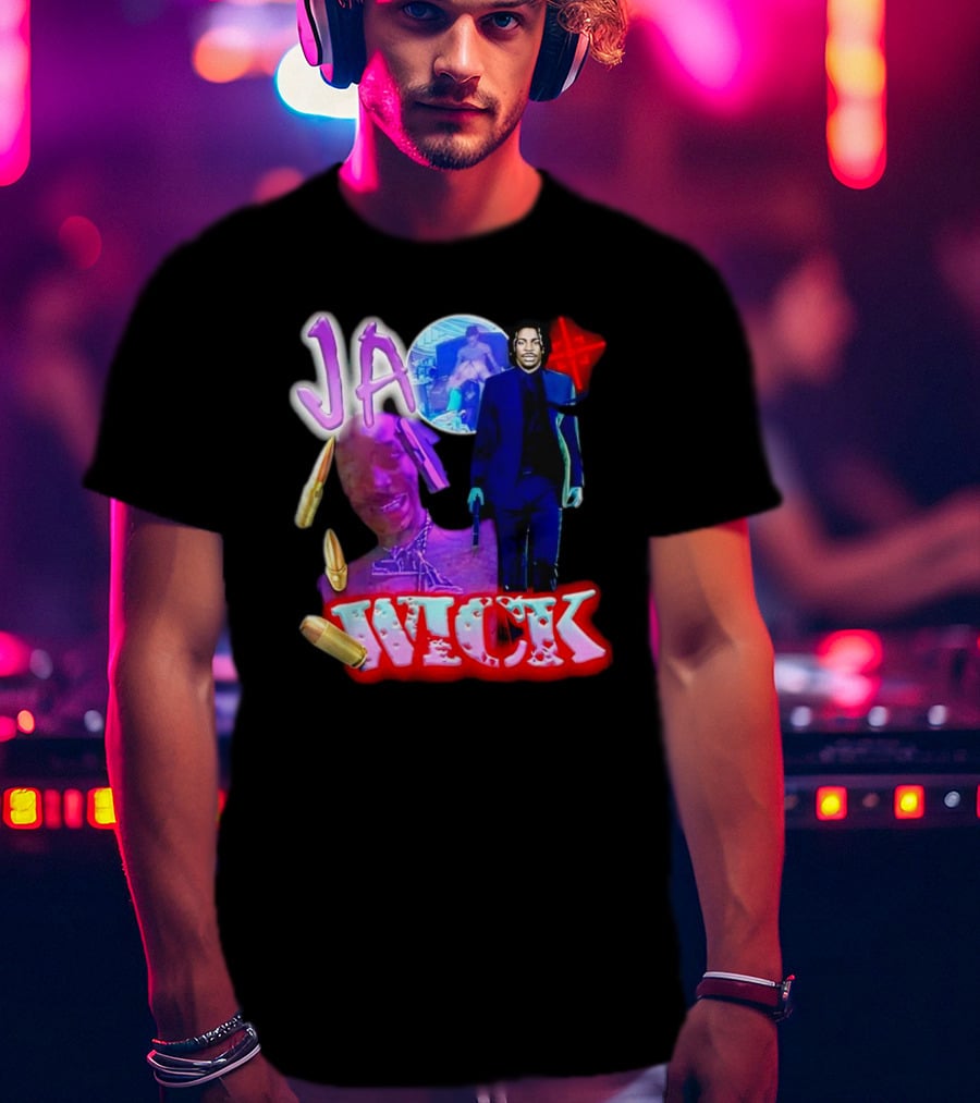 Ja Wick Bullet Portraits Action Concept T-Shirt