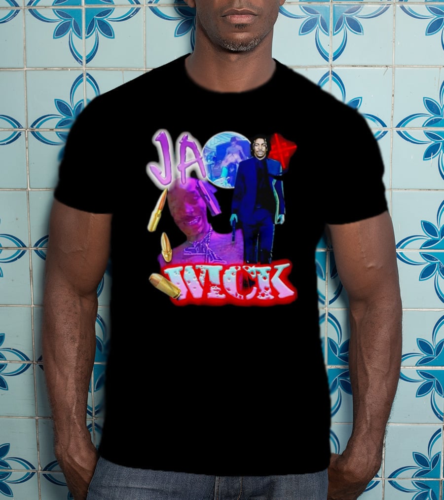 Ja Wick Bullet Portraits Action Concept T-Shirt