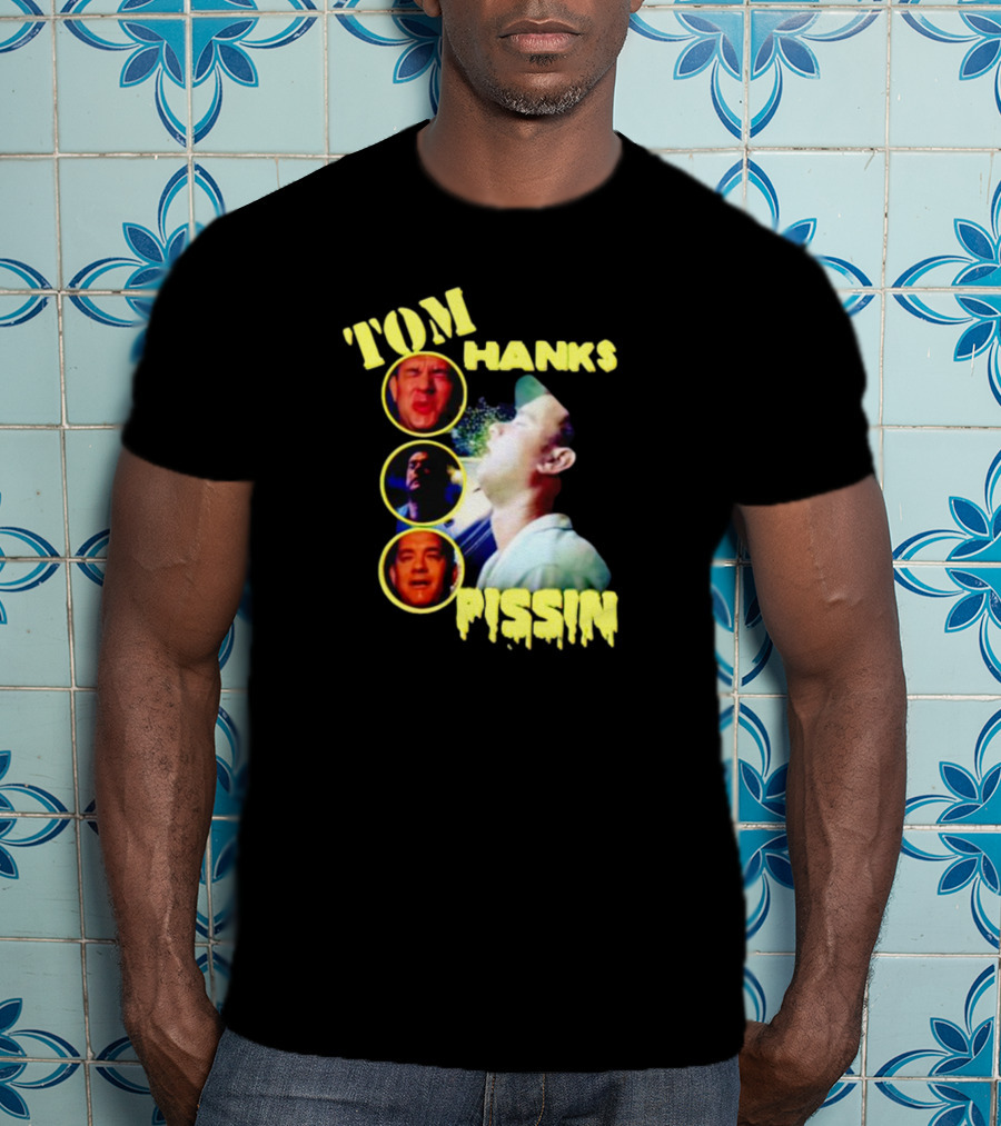 Tom Hanks Pissin Spitting Circle Photos T-Shirt